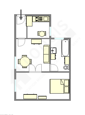 Apartment Paris 4° - Interactive plan