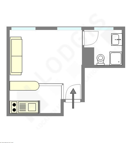 Appartement Paris 14° - Plan interactif