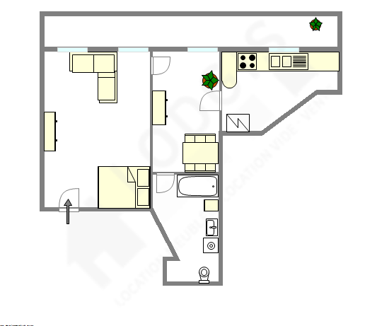 Appartamento Parigi 16° - Piantina interattiva