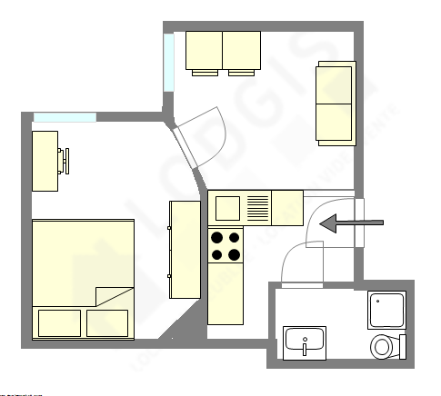 Apartamento Paris 15° - Plano interativo