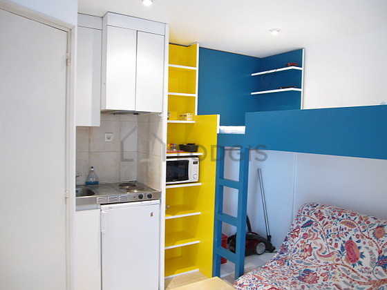 Kitchen with tile floor