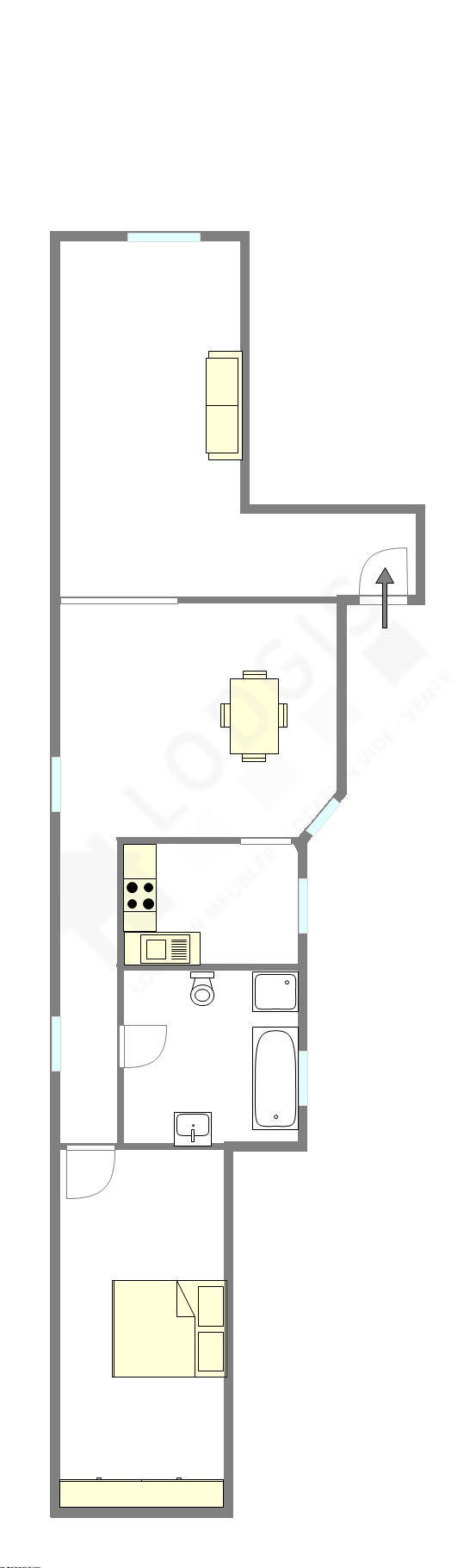 Квартира Париж 4° - Интерактивный план