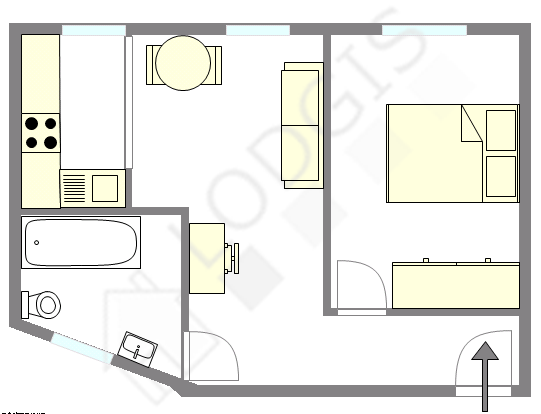 Appartamento Parigi 15° - Piantina interattiva