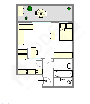 公寓 巴黎12区 - 平面图