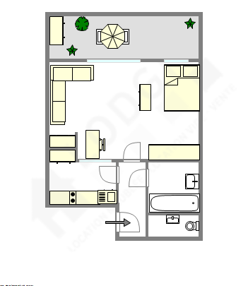 Apartment Paris 12° - Interactive plan