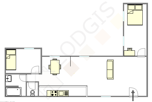 Apartamento Paris 4° - Plano interativo