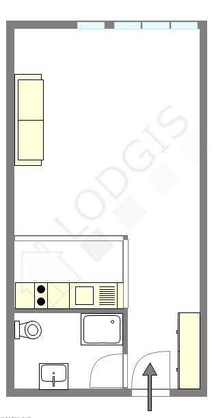 Квартира Париж 15° - Интерактивный план