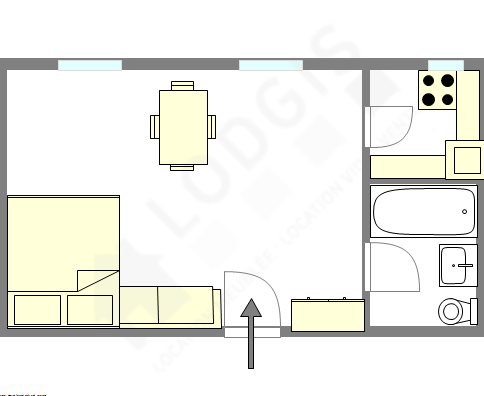 Квартира Париж 15° - Интерактивный план