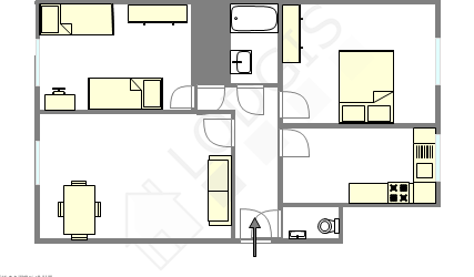 Квартира Париж 18° - Интерактивный план