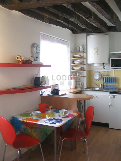 Beautiful kitchen with wooden floor
