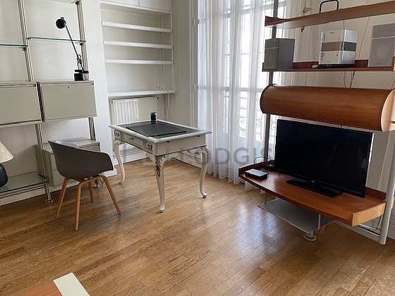 Living room with wooden floor