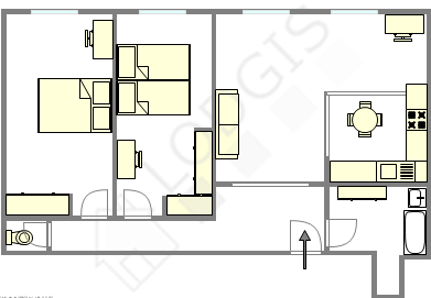 Квартира Париж 2° - Интерактивный план
