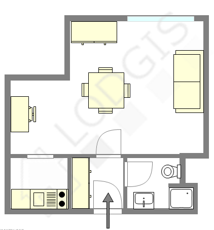 Apartment Paris 19° - Interactive plan