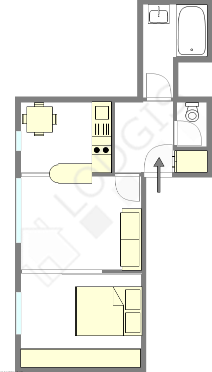 Wohnung Paris 11° - Interaktiven Plan