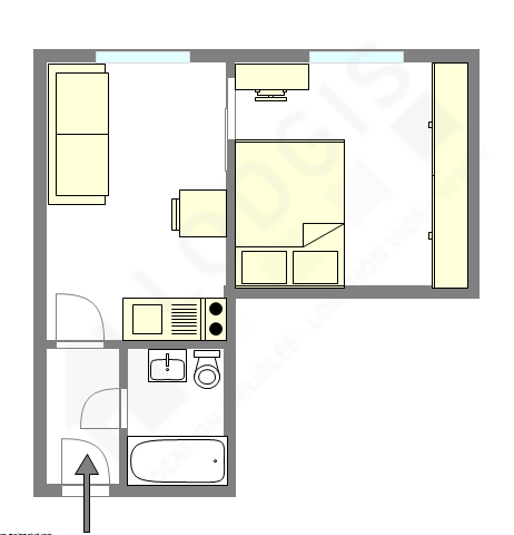 Квартира Париж 5° - Интерактивный план