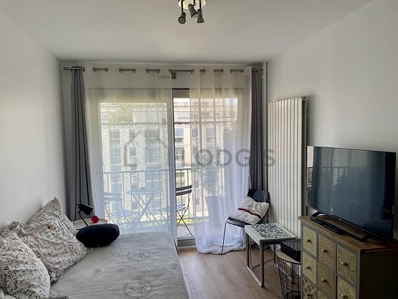 Living room with wooden floor