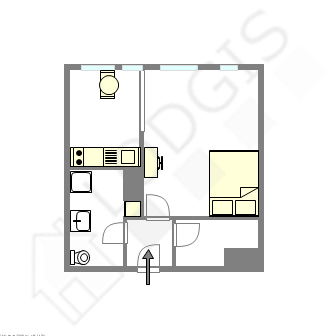 Appartamento Parigi 13° - Piantina interattiva
