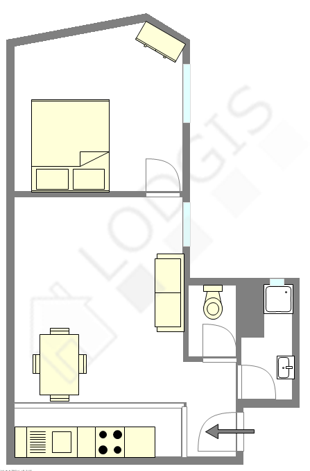 Wohnung Paris 15° - Interaktiven Plan