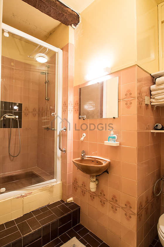 Bathroom with tile floor
