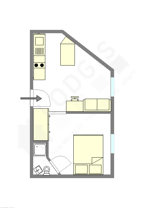 Apartamento París 15° - Plano interactivo