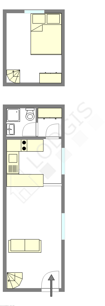 Duplex Paris 15° - Interactive plan