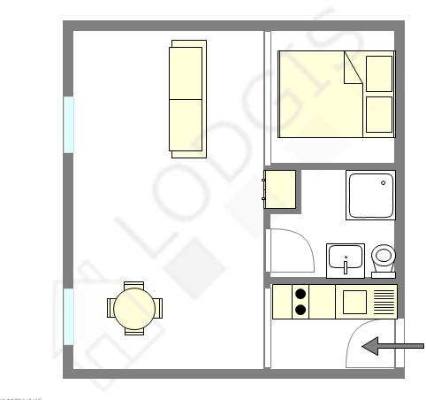 Квартира Париж 11° - Интерактивный план