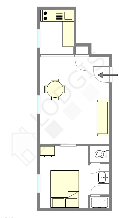 Apartamento Paris 3° - Plano interativo