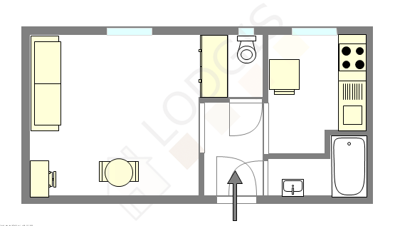 Apartamento Paris 14° - Plano interativo