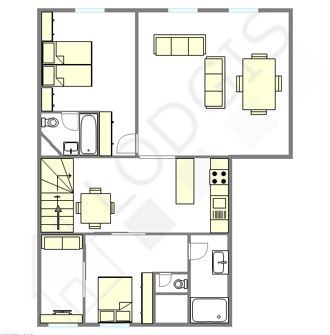 Квартира Париж 16° - Интерактивный план