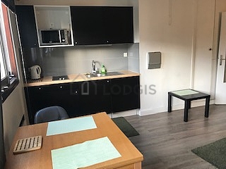 Kitchen with wooden floor