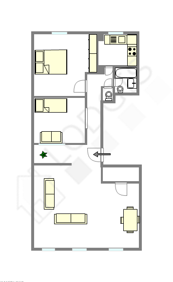 Квартира Париж 8° - Интерактивный план