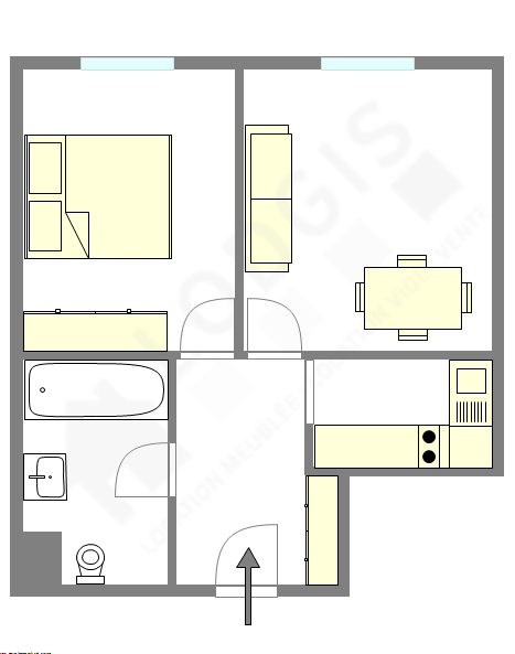 Квартира Париж 3° - Интерактивный план
