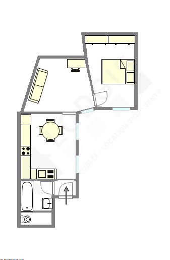 Apartamento Paris 6° - Plano interativo