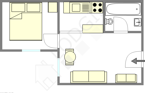 Apartment Paris 3° - Interactive plan