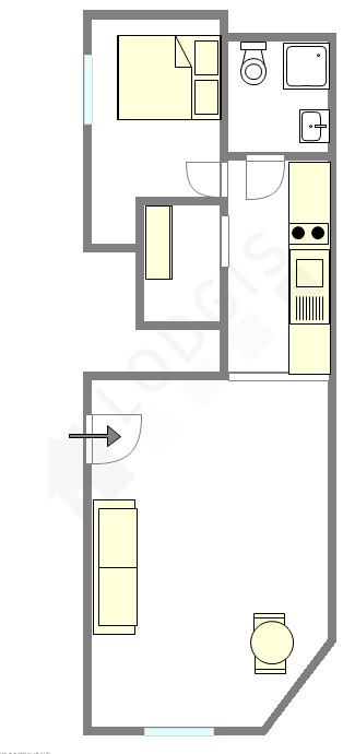 公寓 巴黎2区 - 互動圖
