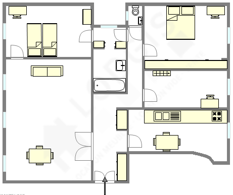 Apartamento Paris 17° - Plano interativo