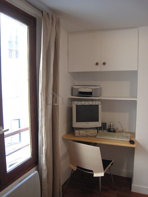Bedroom with double-glazed windows facing the courtyard