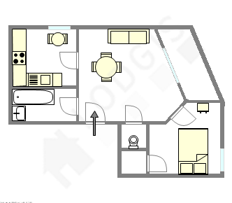 Apartamento París 15° - Plano interactivo