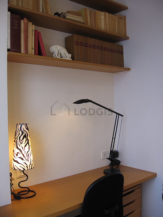 Living room with tile floor