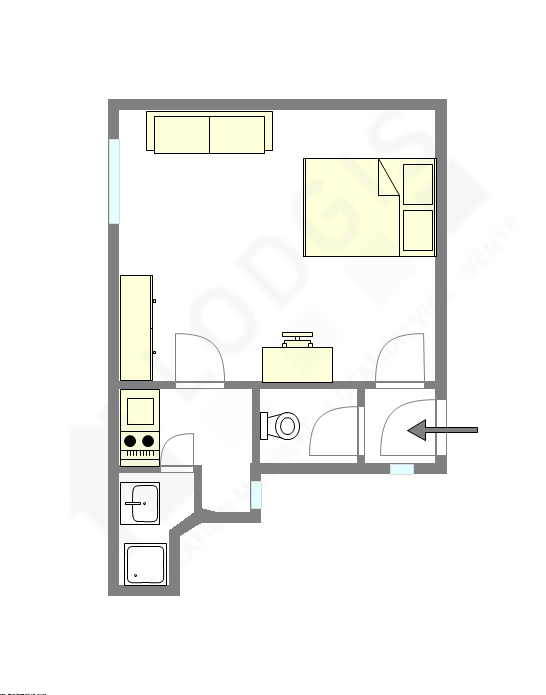 Квартира Париж 1° - Интерактивный план