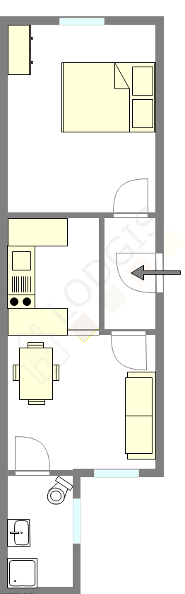 Appartement Paris 17° - Plan interactif