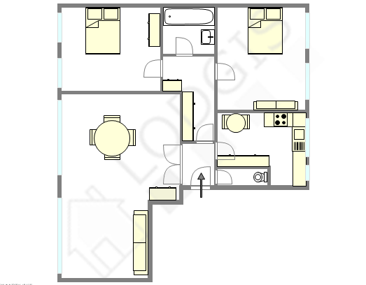 Apartamento Paris 16° - Plano interativo