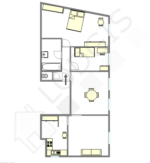 Apartamento París 2° - Plano interactivo