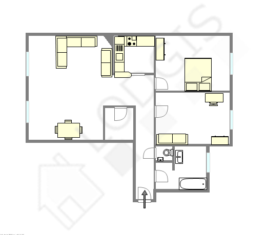 Apartment Paris 13° - Interactive plan