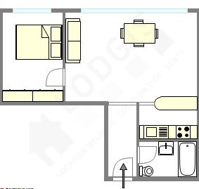 Appartement Paris 20° - Plan interactif