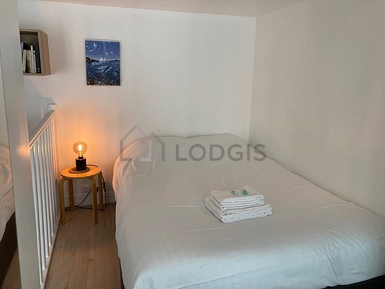 Nice alcove with wooden floor close to the living room
