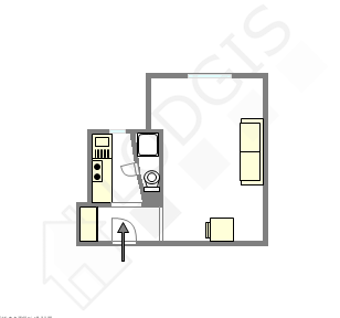 Apartamento Paris 18° - Plano interativo