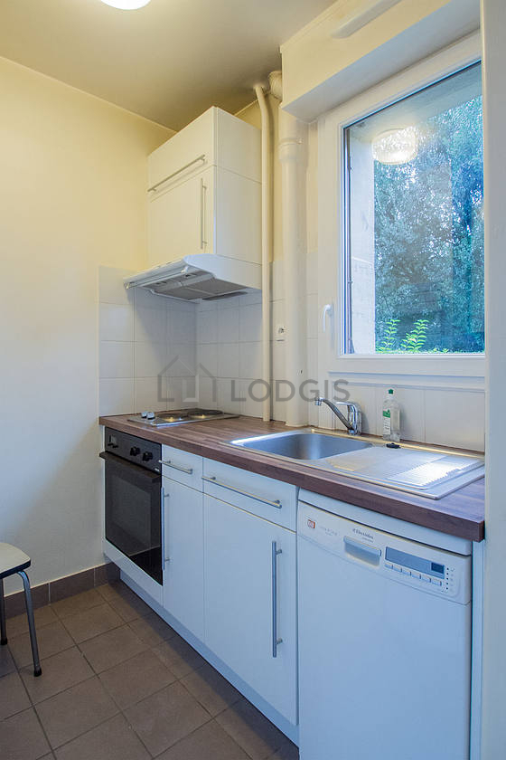 Beautiful kitchen with tile floor