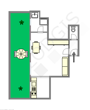 Apartment Vincennes - Interactive plan