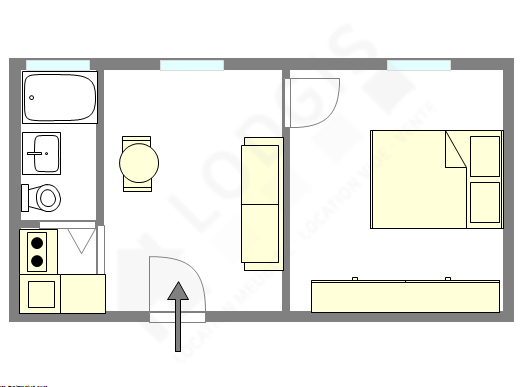 Appartement Paris 18° - Plan interactif